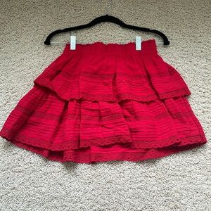Day + moon red skirt.